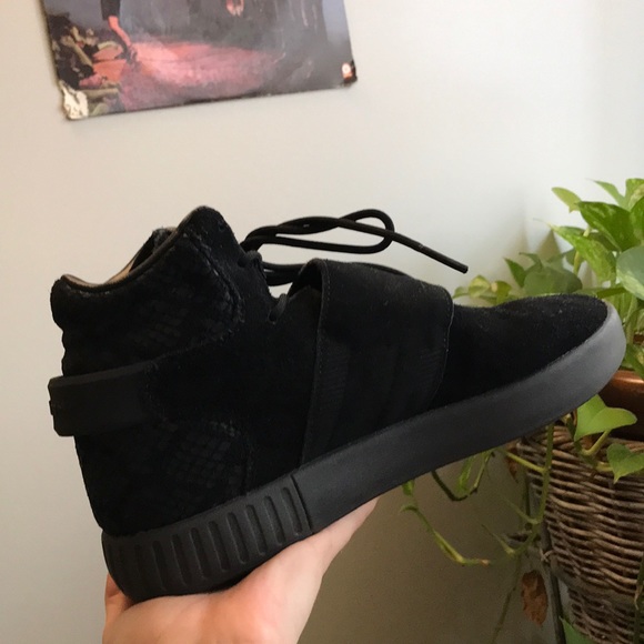 Black Snakeskin Adidas Sneakers - Picture 2 of 4